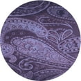 thumbnail image 1 of Ahgly Company Indoor Round Patterned Plum Purple Area Rugs, 6' Round, 1 of 6