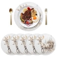 thumbnail image 5 of Ryvnso Deer Christmas Round Plate Mats Dining Table Placemat Set of 4 for Holiday Decoration, 5 of 7