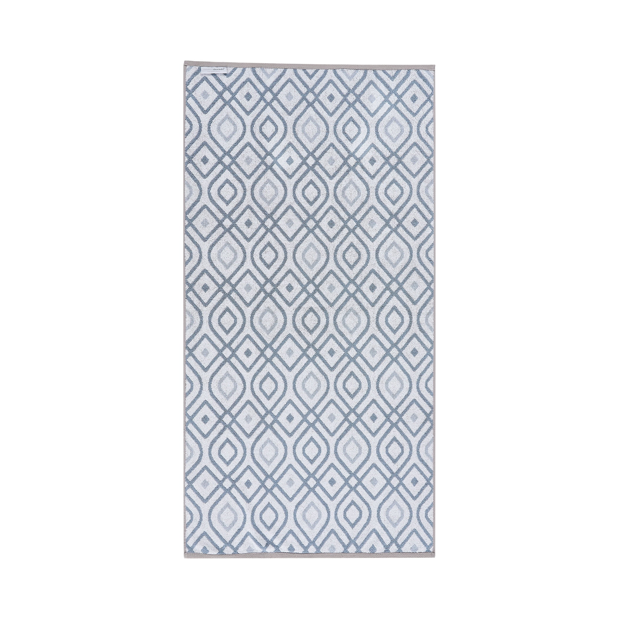 Modern Threads Oxford 6-Piece Yarn Dyed Adult Cotton Bath Towel Set, Blue