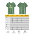 thumbnail image 2 of ZXSXSY Women Short Sleeves Daisy Flowers Printed Crew Neck T-Shirt, 2 of 4