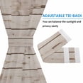 thumbnail image 4 of Vintage Farmhouse Door Curtains for Door Window, French Sidelight Front Back Door Curtains With Tieback, Country Retro Beige Wooden Grain Kitchen Rod Pocket Drapes Panel, 54"x72", 4 of 5