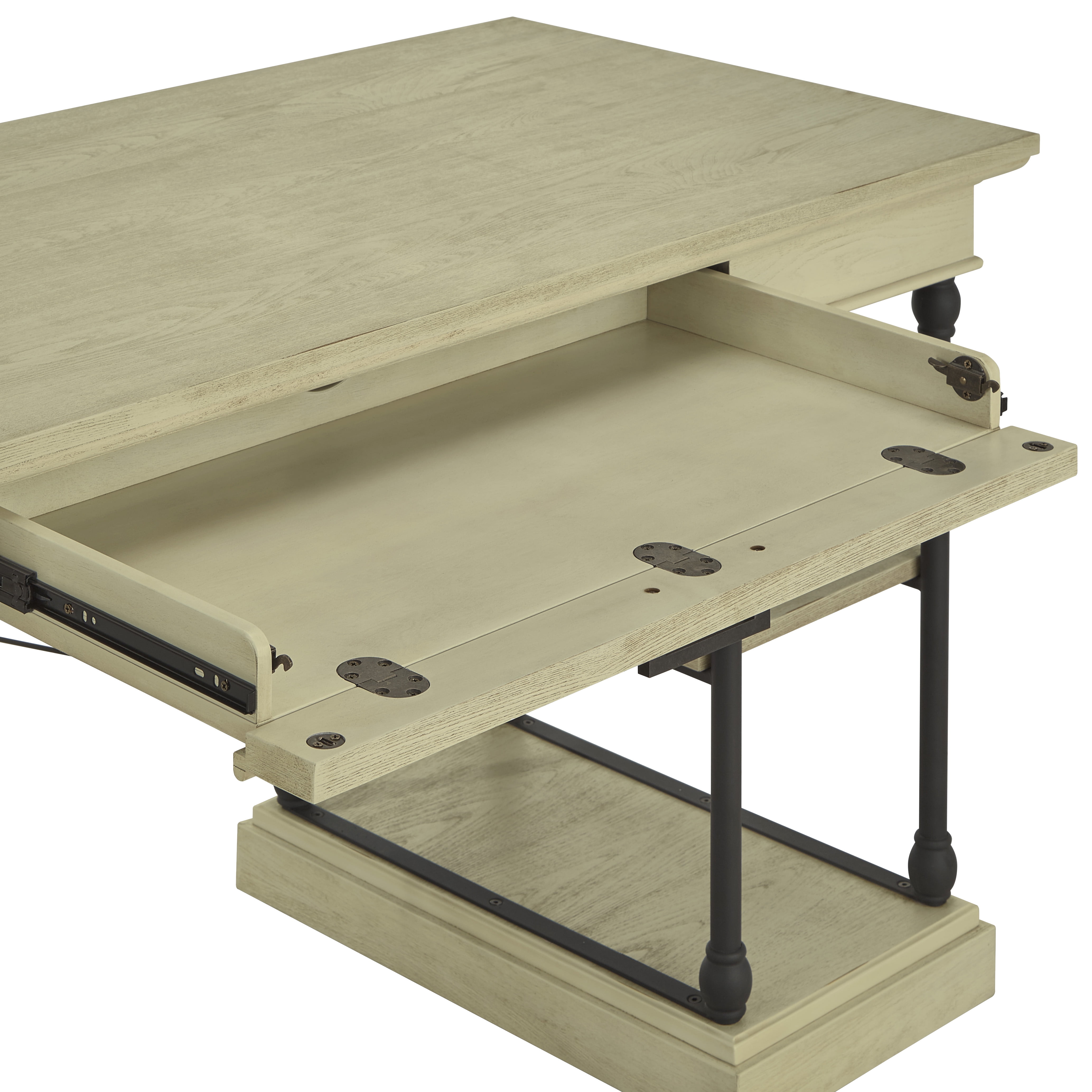 Weston Home Cabana 1-Drawer Writing Desk, Ivory White