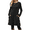Black, variant on Fantaslook Long Sleeve Womens Dresses Crew Neck Buttons Tunic Sweater Dress with Pockets