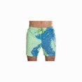 thumbnail image 1 of Temperature-Sensitive Color-Changing Beach Men Swimming Pants Sport Summer Swimsuit Surfing Swim Trunks Shorts， L, Green, 1 of 7