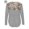thumbnail image 5 of Luxtrada Womens Crew Neck Tops Winter Leopard Detail Print Top Casual Shirts Blouses for Women Long Sleeve Sweatshirt, 5 of 8