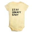 thumbnail image 2 of iDzn Stay Groovy Baby Funny Rompers For Babies, Newborn Baby Unisex Bodysuits, Infant Jumpsuits, Toddler 0-24 Months Kids One-Piece Oufits, 2 of 5