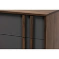 thumbnail image 6 of Baxton Studio Naoki Modern and Contemporary Two-Tone Grey and Walnut Finished Wood 5-Drawer Bedroom Chest, 6 of 7