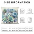 thumbnail image 5 of COMIO Throw Pillow Cover Flower Watercolor Succulents Hand Green Plants on White Artistic Floral Border Square Decorative Throw Pillow Cushion Case for Home Couch Bed Pillowcase White, 5 of 5