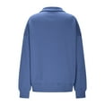 thumbnail image 5 of VBVC No Boundaries Women's Long Sleeve Shirts,Women Pullover Tops,Half Zip Sweatshirts Trendy Y2K,Blue, Size XXL, 5 of 8