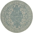 thumbnail image 4 of SAFAVIEH Restoration Vintage Donette Geometric Area Rug, Ivory/Turquoise, 6' x 6' Round, 4 of 10
