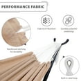 thumbnail image 5 of Vivere Double Sunbrella Hammock with Steel Stand, Portable Outdoor Lounge, Sand, 5 of 7