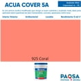 thumbnail image 2 of PINTURA VINILICA ACUA COVER COLOR CORAL MATE ACUARIO CUBETA, 2 of 5