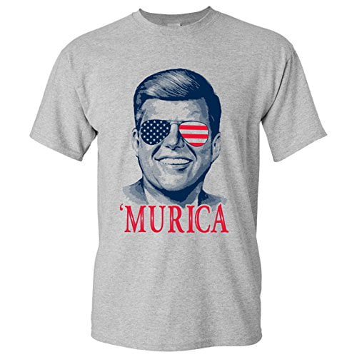 Skrive ud Albany Nogen Murica FDR - America United States Patriotism T Shirt - Medium - Sport Grey  - Walmart.com