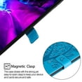 thumbnail image 3 of for iPad Pro 11 Case (2022 2021 2020 2018), iPad Air 5th 4th Generation 10.9 inch Case, Embossed Cat & Tree PU Leather Retro Shockproof Magnetic Clasp Wallet Card Slots Folio Kickstand Cover, Blue, 3 of 6