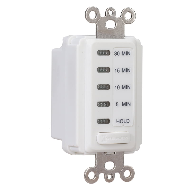 Woods 59007 Decora Style 30-15-10-5 Minute Preset Wall Switch Timer White 30-M 