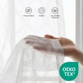 thumbnail image 4 of Sonive Sheer Curtains Valances Light Filtering Privacy for Living Room Grommet Top Washable White Translucent Drapes, 52"×84"(2 Panels), 4 of 7