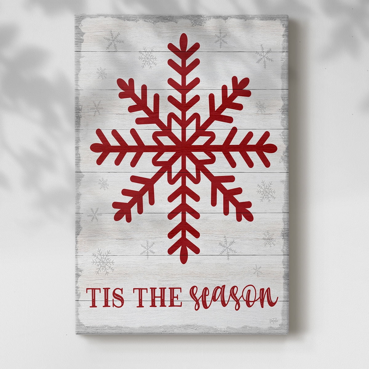 Tis the Season Snowflake- Gallery Wrapped Canvas