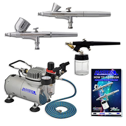 3 Airbrush Professional Master Airbrush MultiPurpose Airbrushing System Kit G22, G25, E91