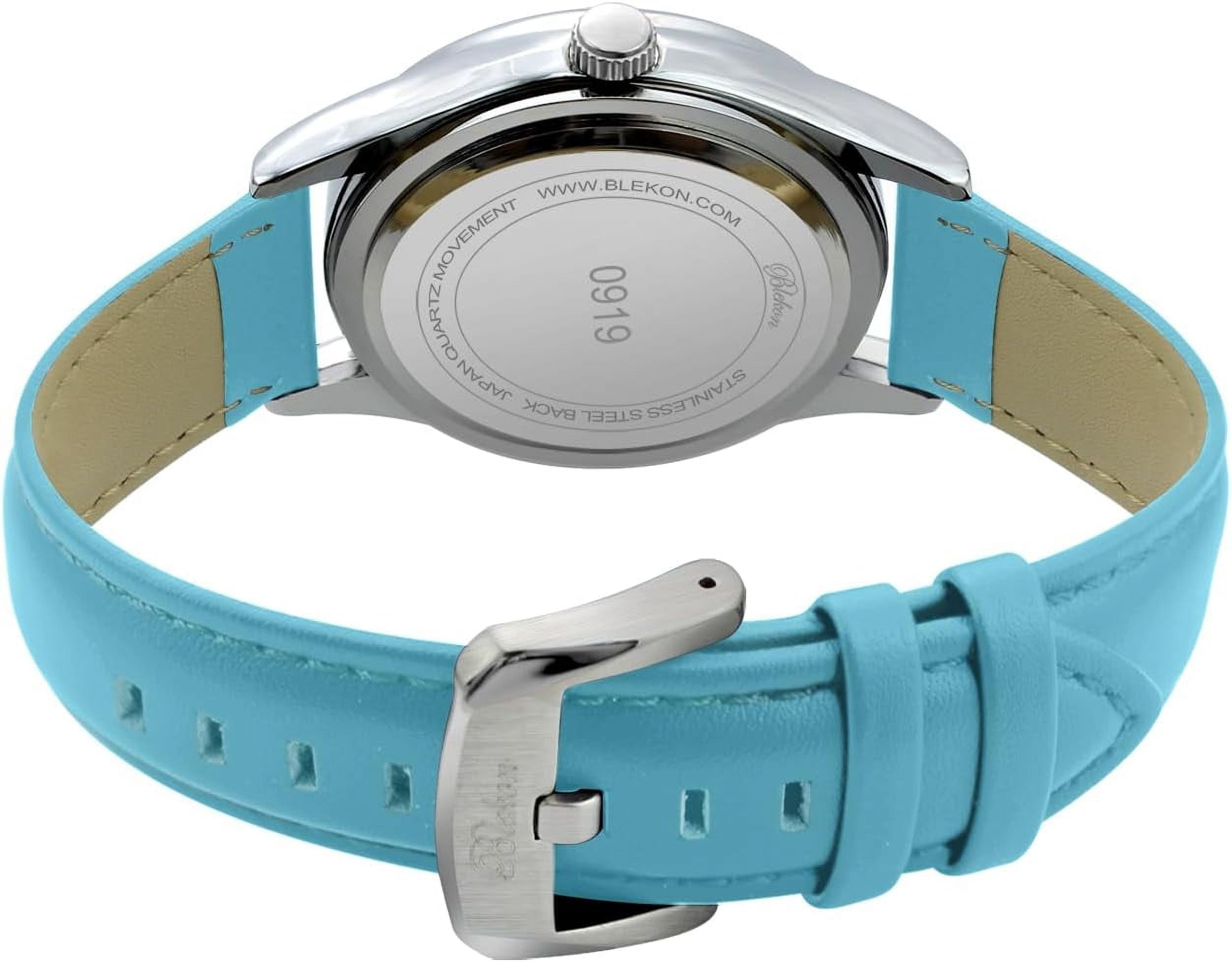 Blekon Original Stylish Bracelet & Leather Watch Set - Elegant Timepiece for Everyday & Special Occasions