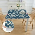 thumbnail image 2 of HAOXIT Cotton Linen Tablecloth Geometric Print Table Cover Rectangle/Square Tablecloth for Kitchen Dining Party Tabletop Decoration 46*46, 2 of 8