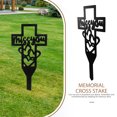 thumbnail image 3 of FESTFENDS Estaca Metálica Con Cruz Para Jardín Y Cementerio Uso Decorativo Color Negro, 3 of 8