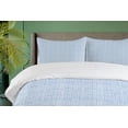 thumbnail image 4 of Ambesonne Geometric Duvet Cover Sets, Tiny Squares Lattice Art, 2-King, Sea Blue and White, 4 of 7
