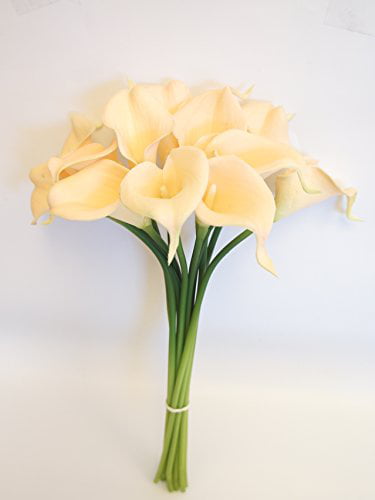 Yellow Real Touch Calla Lily Corsage or Boutonniere 