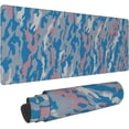 thumbnail image 5 of Pink and Blue Camouflage Large Mouse Pads Rectangle Long Extended Big Stitched Edge Gaming Mousepad with Non-Slip Rubber Base for Desktop Laptop Keyboard 31.5 X 11.8 Inch, 5 of 6