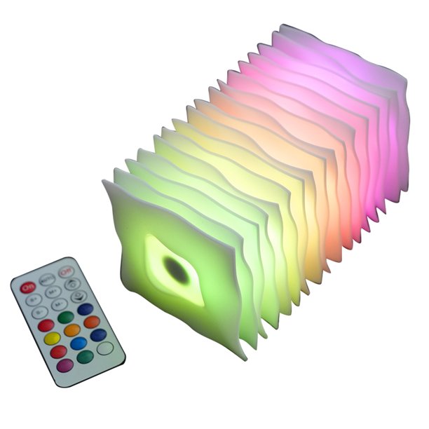 Lámpara de mesita de noche inteligente regulable con luz ambiental RGB 2000mAh para sala de estar de dormitorio