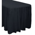 thumbnail image 2 of The Great American Store Polyester 4ft Rectangle Fitted Navy Blue Tablecloth With Pleated Table Skirt for Party, Banquet, Wedding Tablecloths (L48"x W24"x H30"), 2 of 3