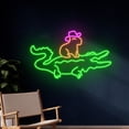 thumbnail image 2 of Handmadetneonsign Cowboy Capybara Crocodile Neon Sign, Crocodile Capybara Cowboy Hat Led Sign, 2 of 5