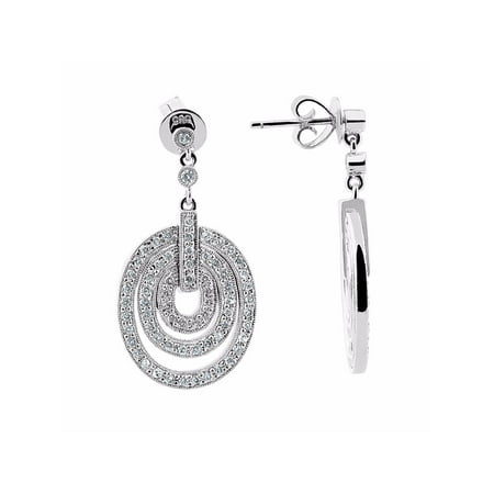 Dangling Diamond Earrings Set In 14k White Gold 1 3 Carats Er6963w Dangling Diamond Earrings Set In 14k White Gold 1 3 Carats Er6963w H
