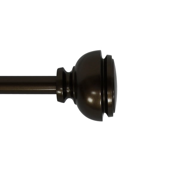 Lily Adjustable Single Curtain Rod 28" to 48"-Bronze