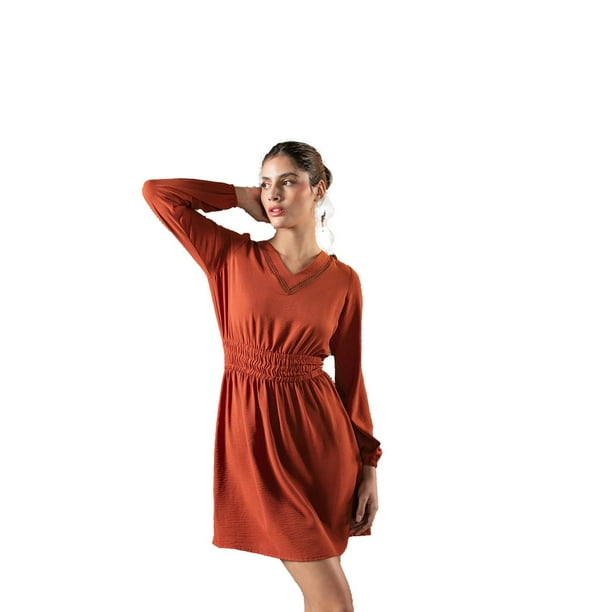 Vestido Arlene André Badi Naranja Extra Chica