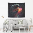 thumbnail image 2 of Yayeee Tapestry Wall Hanging for Bedroom 90" x 60" Living Room Home Wall Art Decor, Black Astronaut, 2 of 7