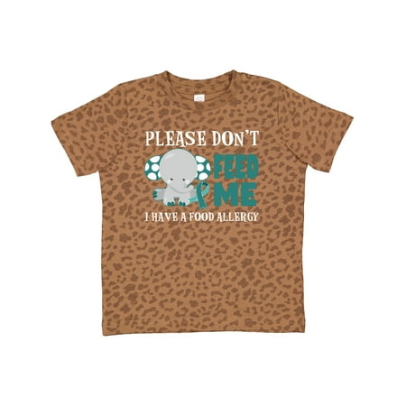 

Inktastic Please Dont Feed Me I Have a Food Allergy with Elephant and Ribbon Gift Toddler Boy or Toddler Girl T-Shirt