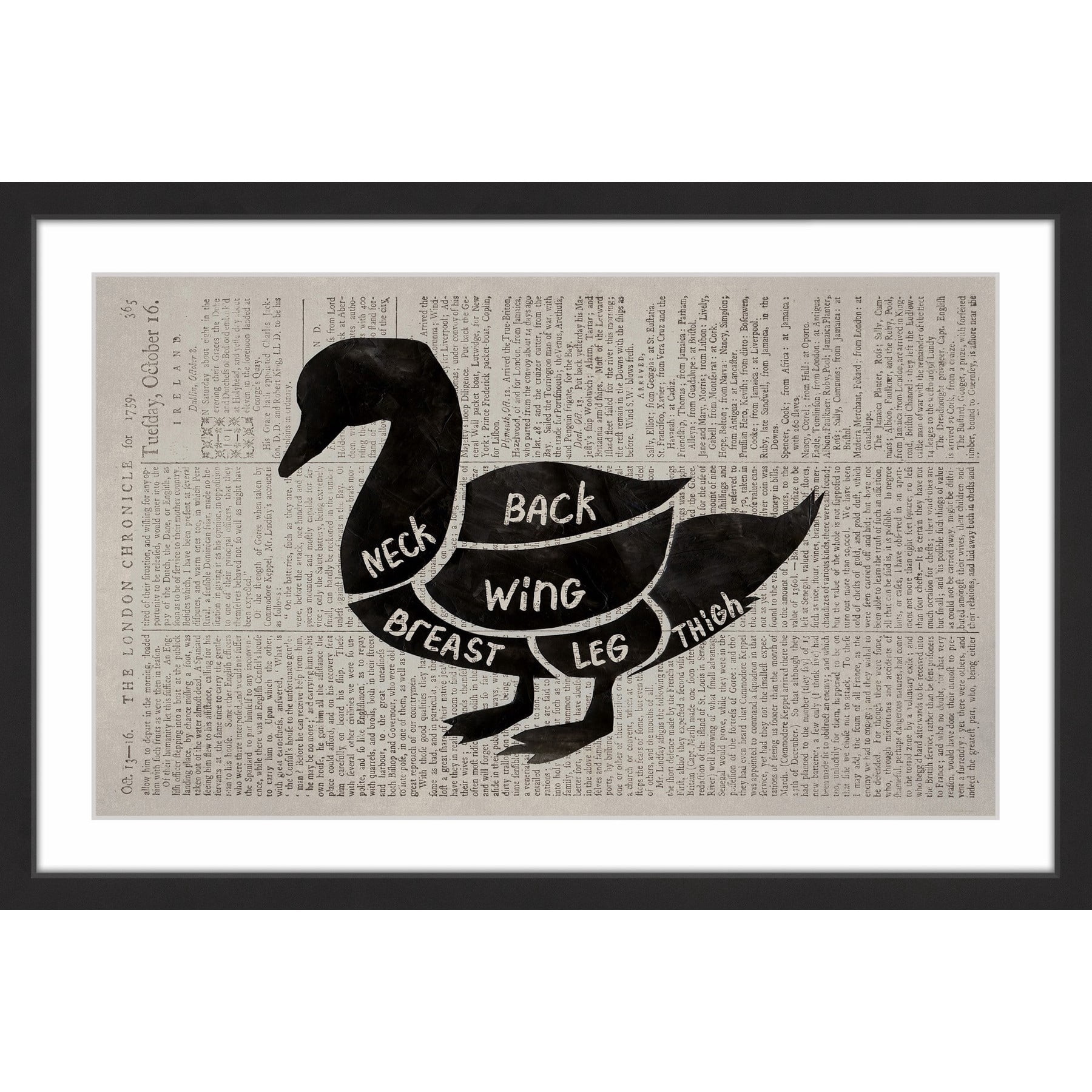 "Duck Cuts" Framed Painting Print