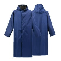 FAHXNVB Mens Long Rain Jacket Outdoor Activities Hooded Waterproof Emergency Poncho Lightweight Loose Fishing Raincoat for Men Women