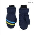thumbnail image 4 of Inteprter 3 pares de manoplas para niños, guantes cálidos Unisex impermeables de invierno con gancho, patrón geométrico cómodo portátil, actividades Suministros térmicos azul marino S Inteprter HA059220-19B, 4 of 6