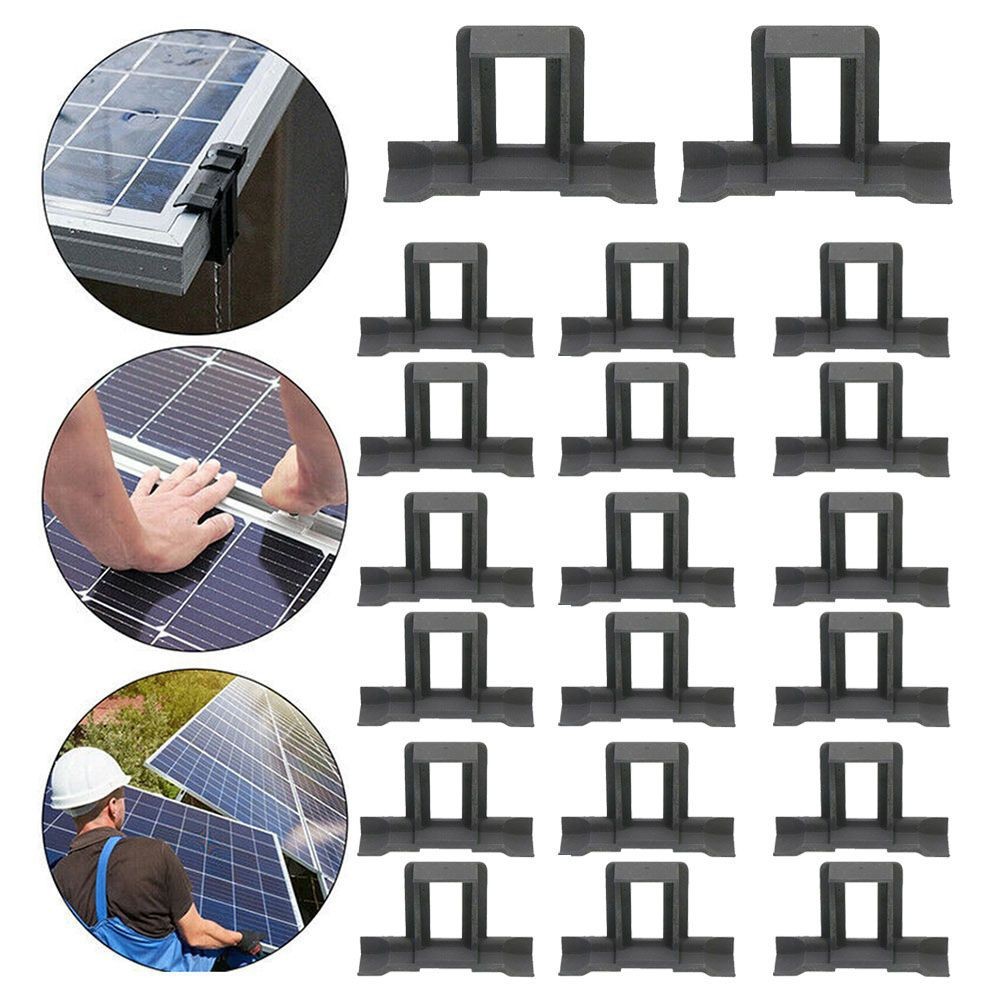 20Pcs Solar Panel Water Drainage Clips PV Modules Cleaning Clips For