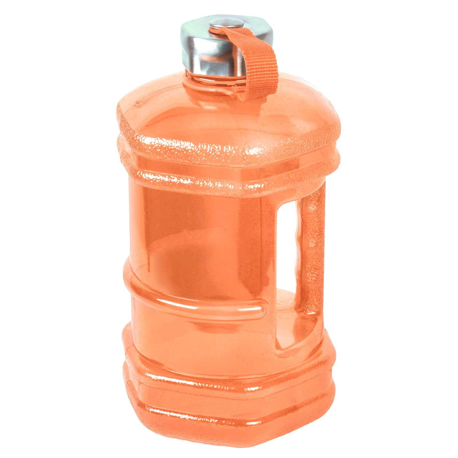 3 Liter BPA Free Reusable Plastic Drinking Water Bottle Jug Container w//Hand Holder Canteen and Stainless Steel Cap