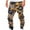 A-Yellow, variant on Wyobmus Men's Camo Cargo Pants Relaxed Fit Twill Pants Casual Elastic Waist Ankle Biding Tactical Pants Lounge Trousers A-Blue