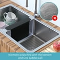 thumbnail image 5 of OTHWAY 12.8"x17.6" Silicone Sink Divider Mat, Large Sink Saddle & Protector for Divided Sink, No Suction Cups, Easy to Clean, Dish Drying Rack for Glassware and Dishes (Black), 5 of 7