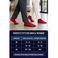 thumbnail image 7 of Special Essentials Diabetic Socks for Men & Women – Non-Binding Over The Calf Extra Wide Top Cotton Neuropathy Socks (Burgundy - 2 Pairs, Medium), 7 of 7