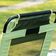 thumbnail image 6 of Outsunny Set of 2 Folding Patio Chairs, Camping Chairs with Adjustable Sling Back, Removable Headrest, Armrest for Garden, Backyard, Lawn, Green, 6 of 9