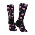 thumbnail image 3 of Goofa Cartoon Donut Planets Printed Men's Crew Socks, Soft Durable Breathable Moisture-Wicking with Odor Control Cotton socks, 3 of 9