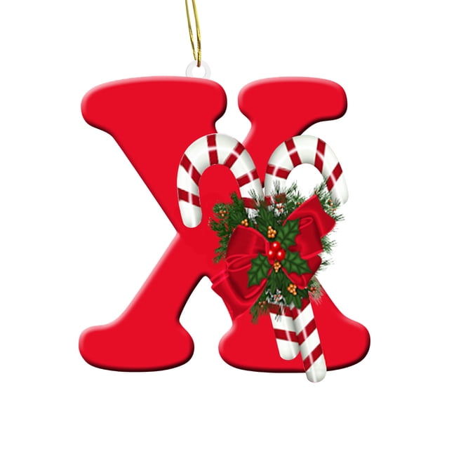 Seyotauo 26 Letter Ornaments for Christmas Tree Decoration - Personalized Hanging Pendant Xmas Alphabet for Christmas Initial Ornament 2025, DIY Craft Ornaments,Original Gifts for Family Friends