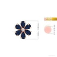 thumbnail image 2 of ANGARA Natural 2.4 ct Blue Sapphire Flower Cluster Pendant with Diamond in 14K Rose Gold for Women (Size-6x4mm) | Anniversary, Jewelry Gift for Women | Natural Blue Sapphire Necklace, 2 of 8