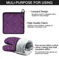 thumbnail image 7 of Purple Sun Star Swirl Pattern Kitchen Oven Mitt and Pot Holder Sets 4 Pcs for Baking, Cooking and Grilling, Heat Resistant Up To 392 °F, 7 of 7