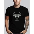 thumbnail image 1 of Men's Casual Fashion T-Shirt with Bull Print - Crew Neck, Short Sleeve, Stretch Fabric, Machine Washable - Perfect for Summer, 1 of 7